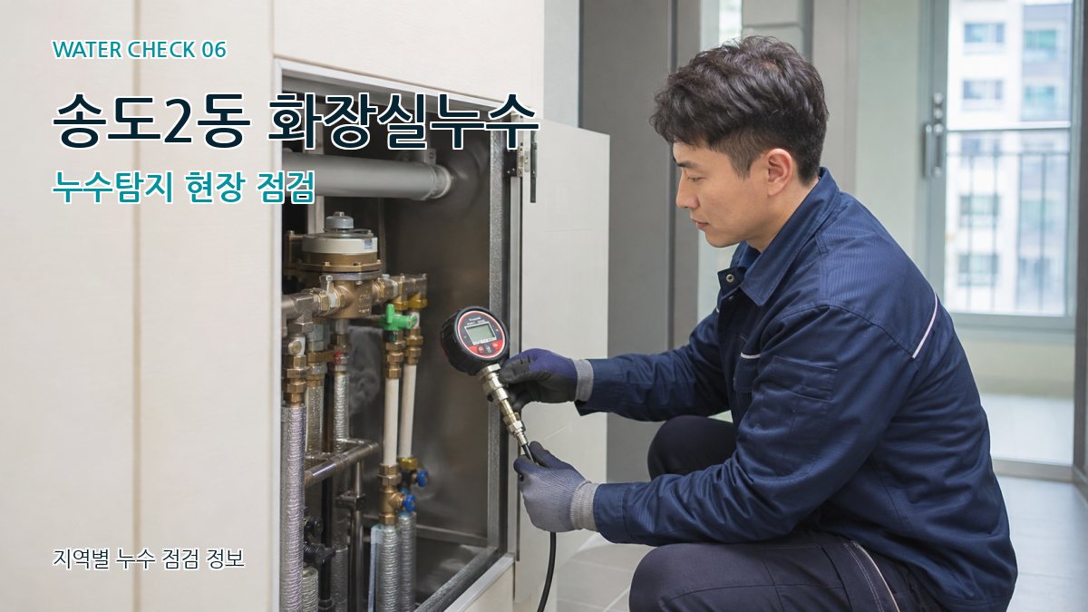 송도2동 화장실누수 누수탐지 현장 점검