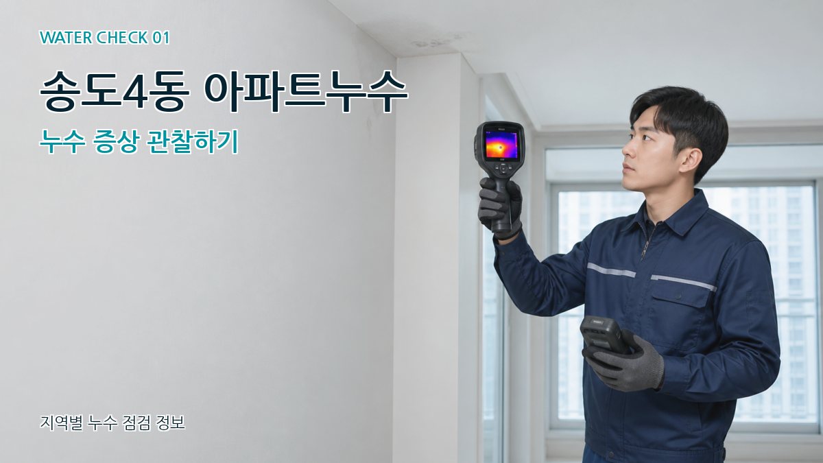 송도4동 아파트누수 누수 증상 관찰하기