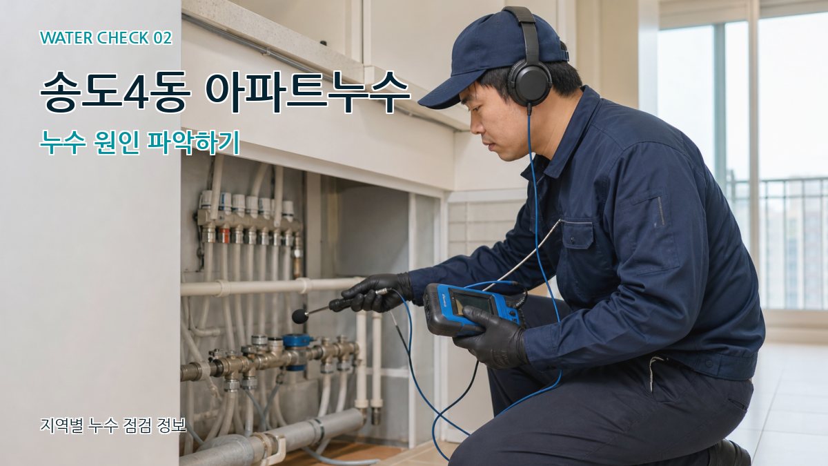 송도4동 아파트누수 누수 원인 파악하기