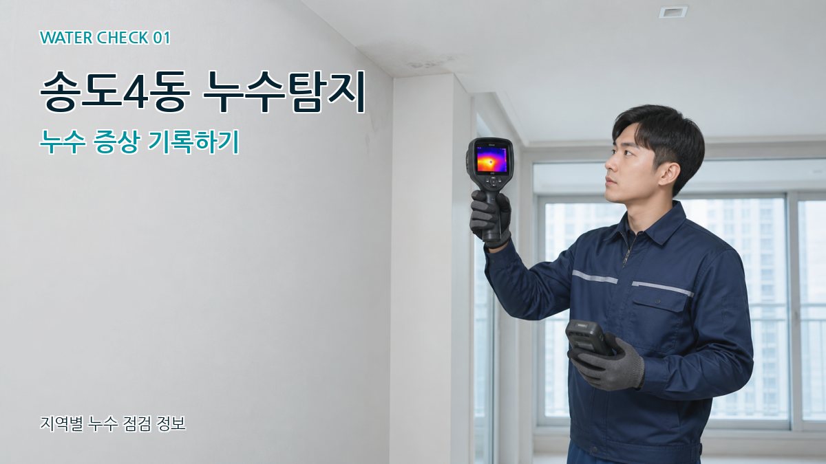 송도4동 아파트누수 누수탐지 이미지