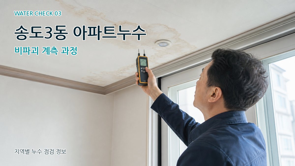 송도3동 아파트누수 비파괴 계측 과정