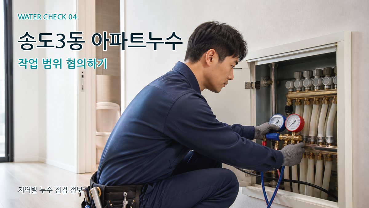 송도3동 아파트누수 작업 범위 협의하기