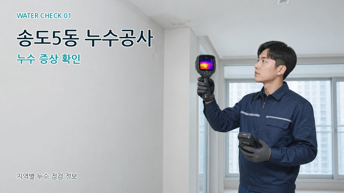 송도5동 아파트누수 누수탐지 이미지
