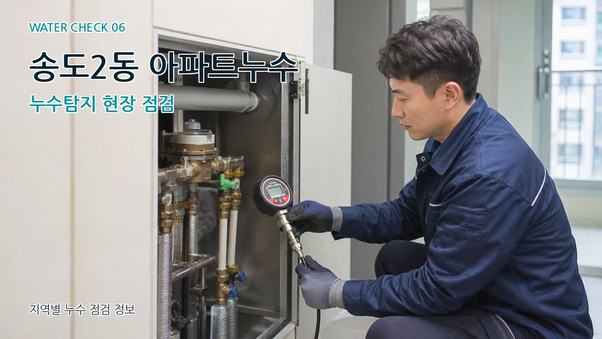 송도2동 아파트누수 누수탐지 현장 점검