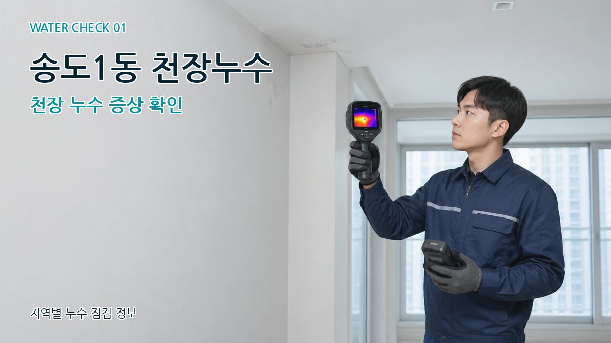 송도1동 아파트누수 누수탐지 이미지