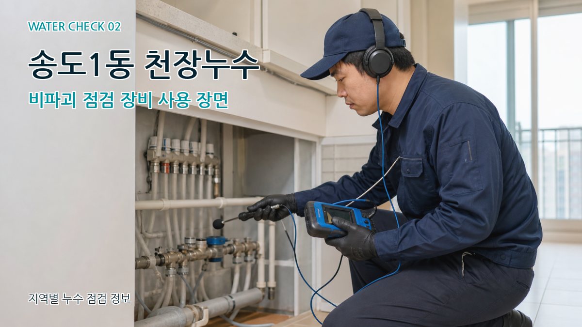 송도1동 화장실누수 누수탐지 이미지