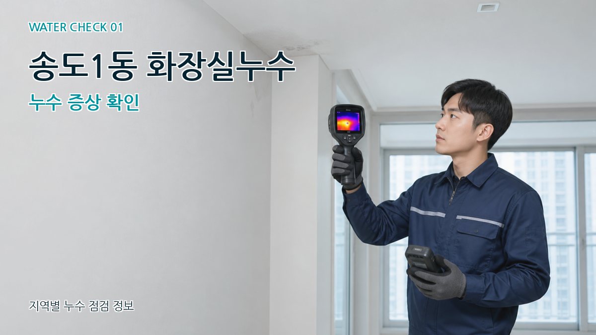송도1동 아파트누수 누수탐지 이미지