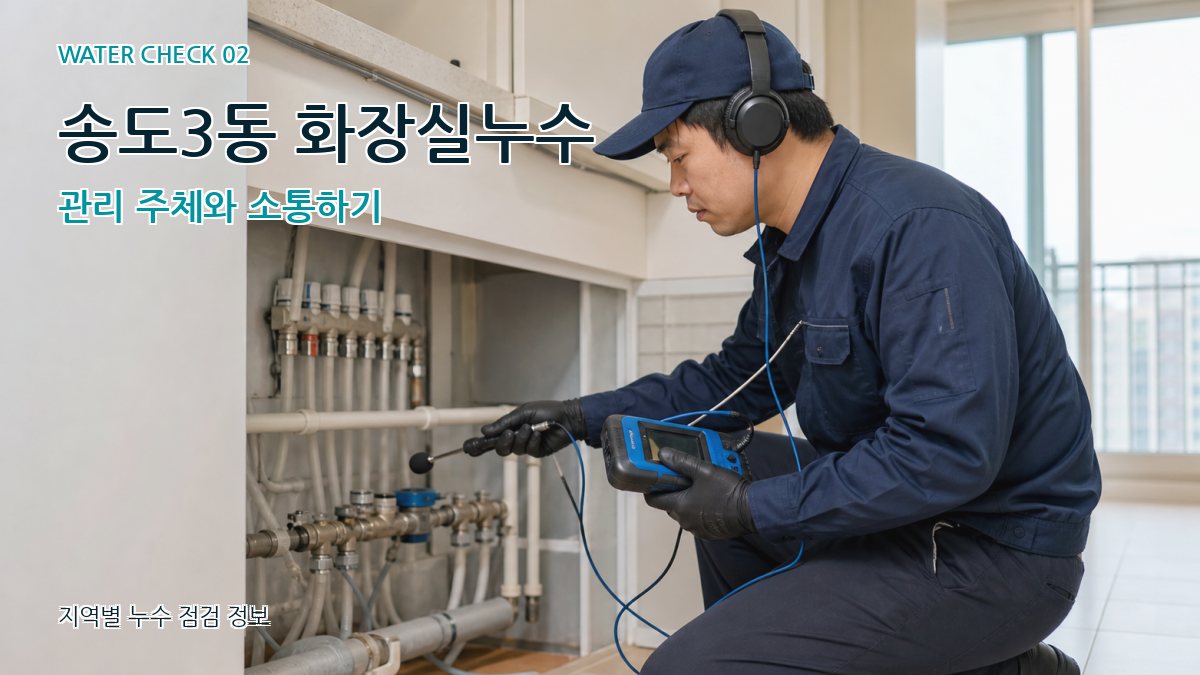 송도3동 화장실누수 누수탐지 이미지