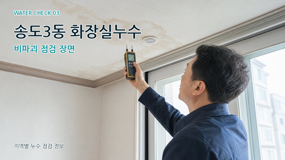 송도3동 천장누수 누수탐지 이미지