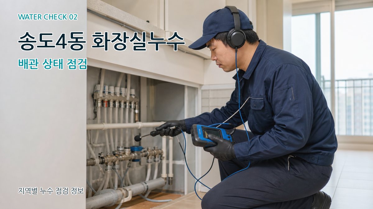 송도4동 화장실누수 배관 상태 점검