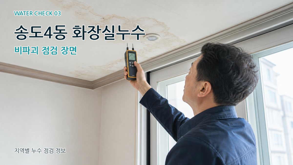 송도4동 화장실누수 비파괴 점검 장면