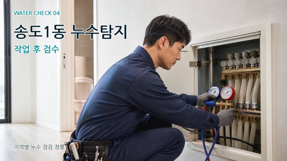 송도1동 누수탐지 작업 후 검수