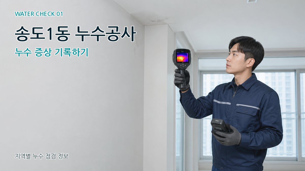 송도1동 아파트누수 누수탐지 이미지