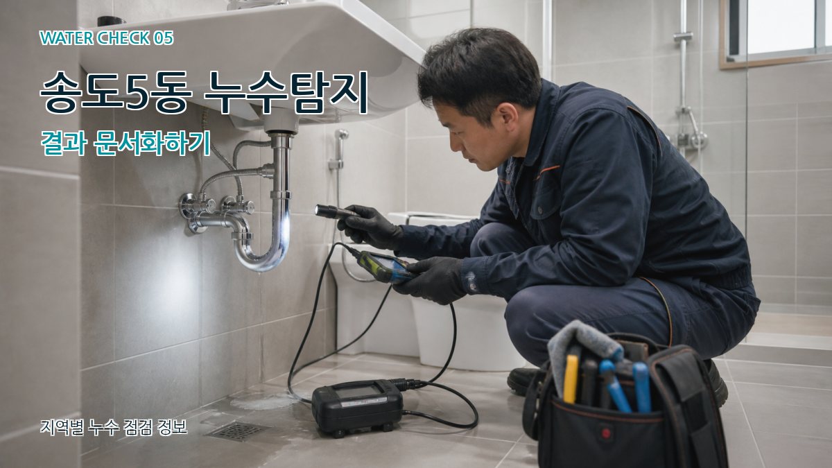 송도5동 누수탐지 결과 문서화하기