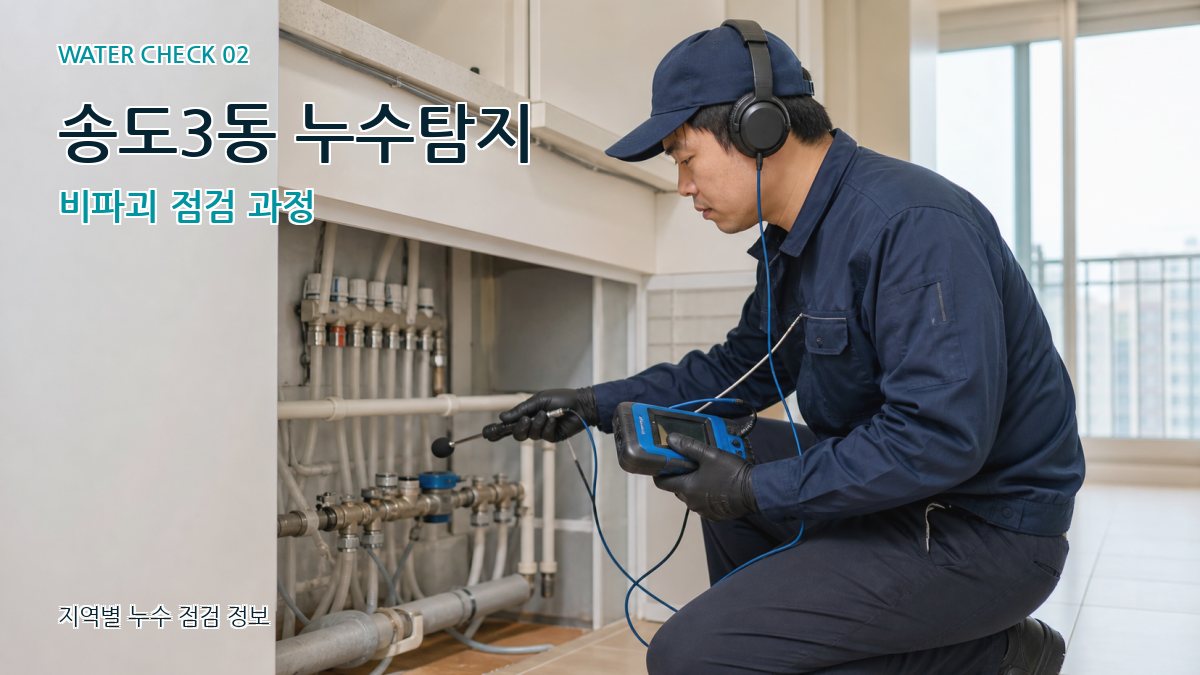 송도3동 누수탐지 비파괴 점검 과정