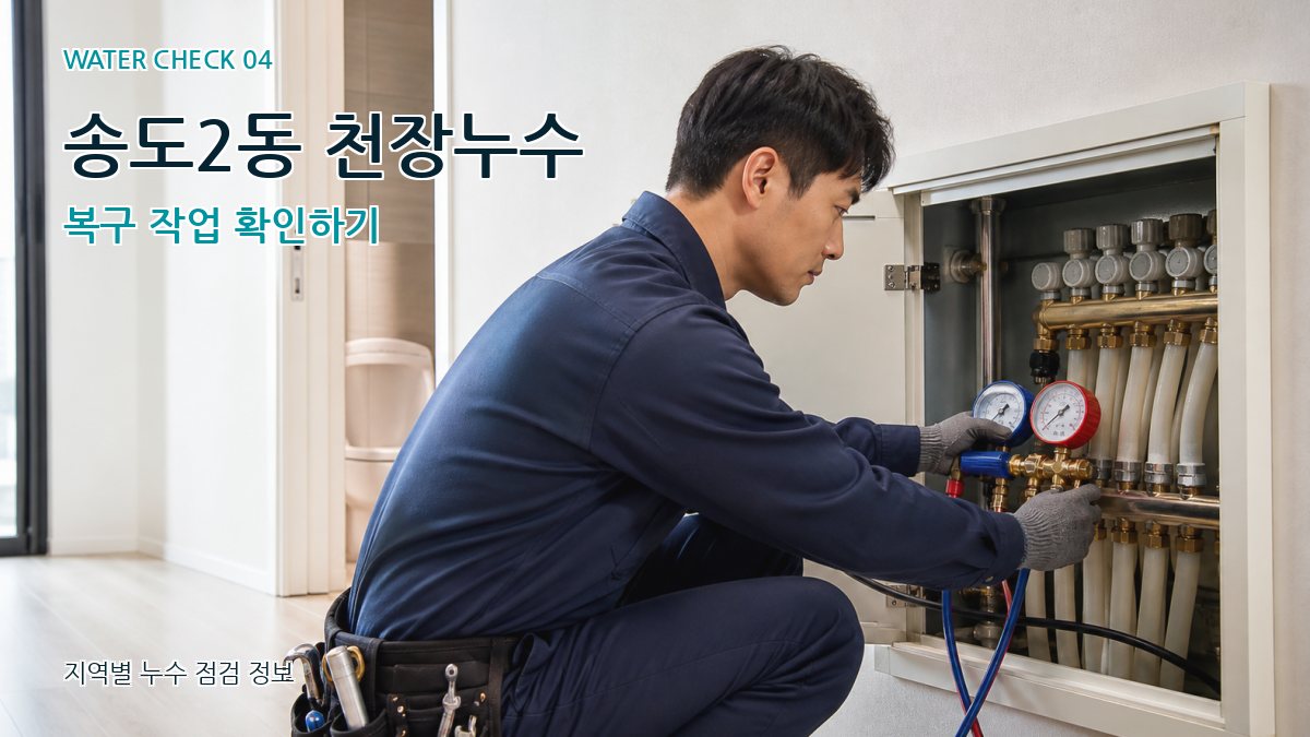 송도2동 천장누수 복구 작업 확인하기