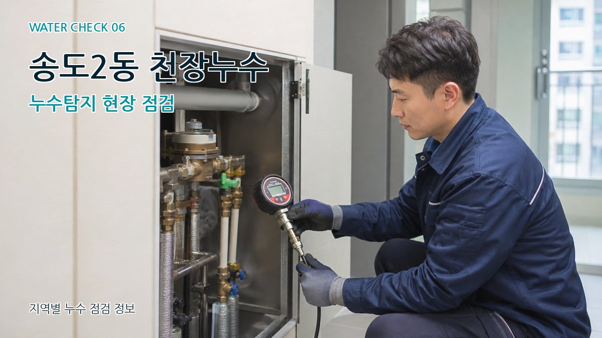 송도2동 천장누수 누수탐지 현장 점검