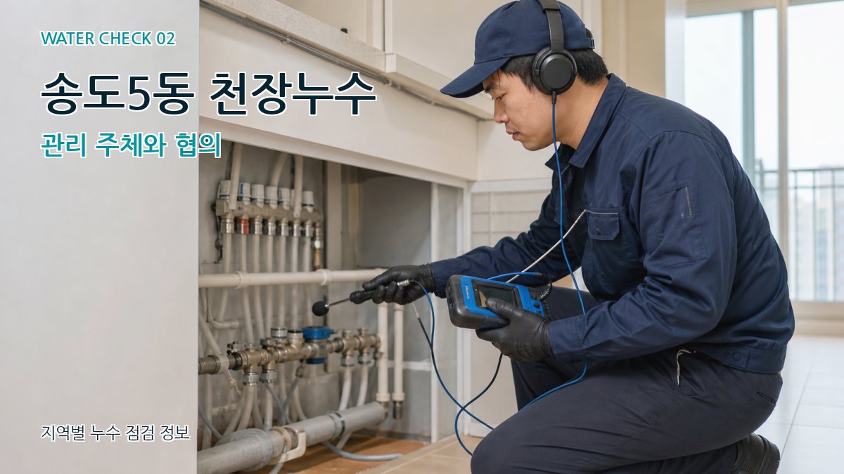 송도5동 화장실누수 누수탐지 이미지