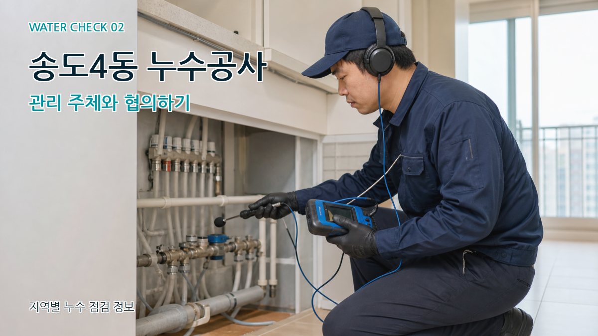송도4동 화장실누수 누수탐지 이미지