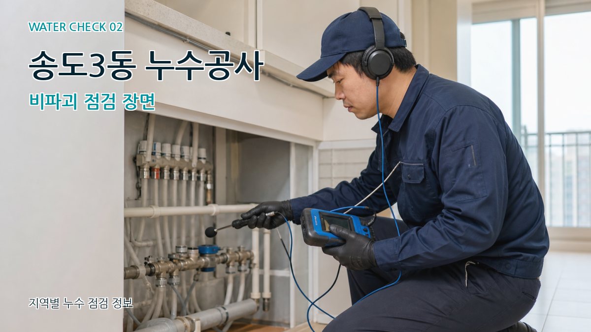 송도3동 화장실누수 누수탐지 이미지