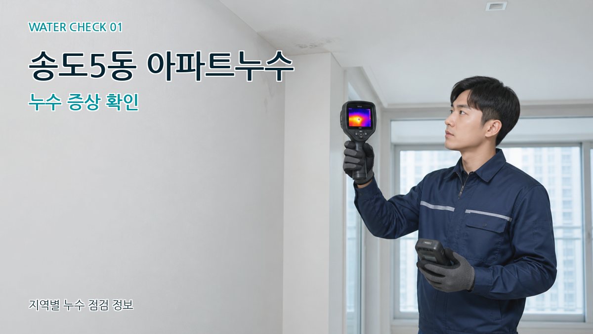 송도5동 아파트누수 누수 증상 확인