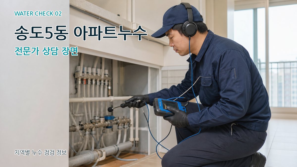 송도5동 아파트누수 전문가 상담 장면