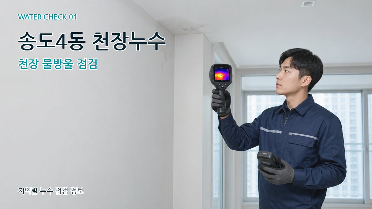 송도4동 천장누수 천장 물방울 점검