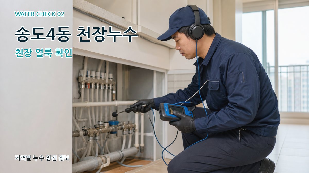 송도4동 천장누수 천장 얼룩 확인