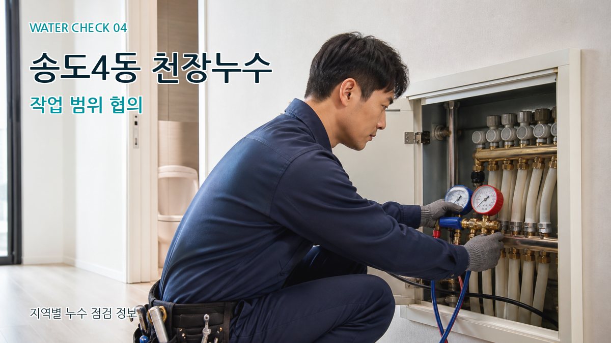 송도4동 천장누수 작업 범위 협의