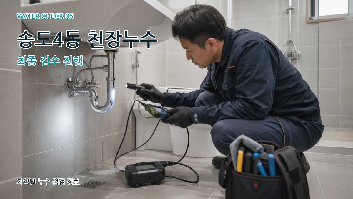 송도4동 천장누수 최종 검수 진행