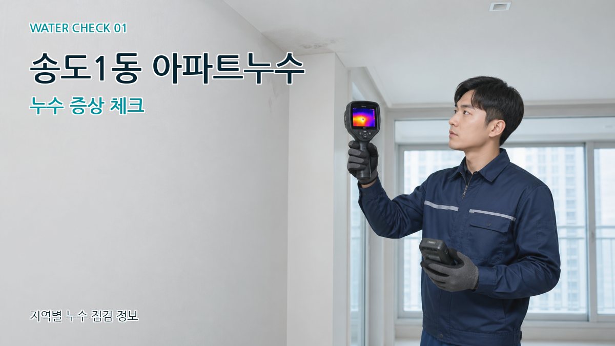 송도1동 아파트누수 누수 증상 체크