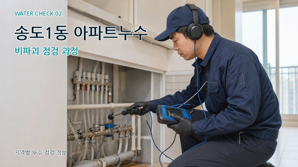 송도1동 아파트누수 비파괴 점검 과정