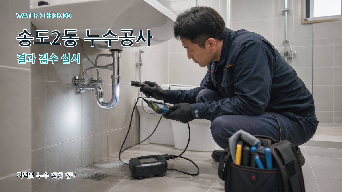 송도2동 누수공사 결과 검수 실시